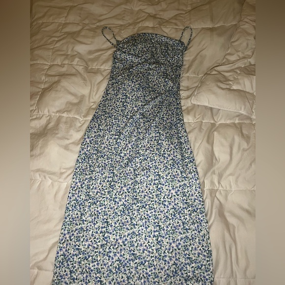 Blue floral maxi dress - Picture 2 of 4